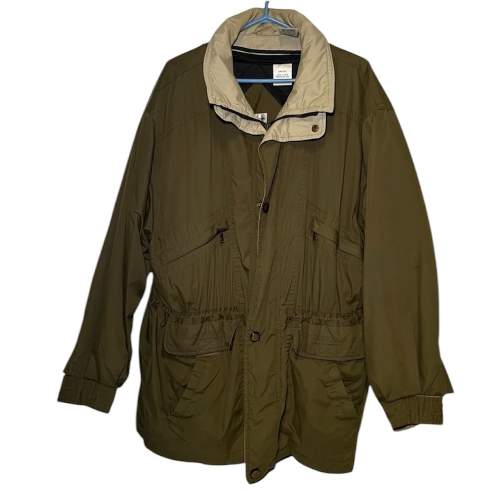 Mens PIERRE CARDIN Jacket Large Size UK 42-44 green Lined Winter Puffer Coat
